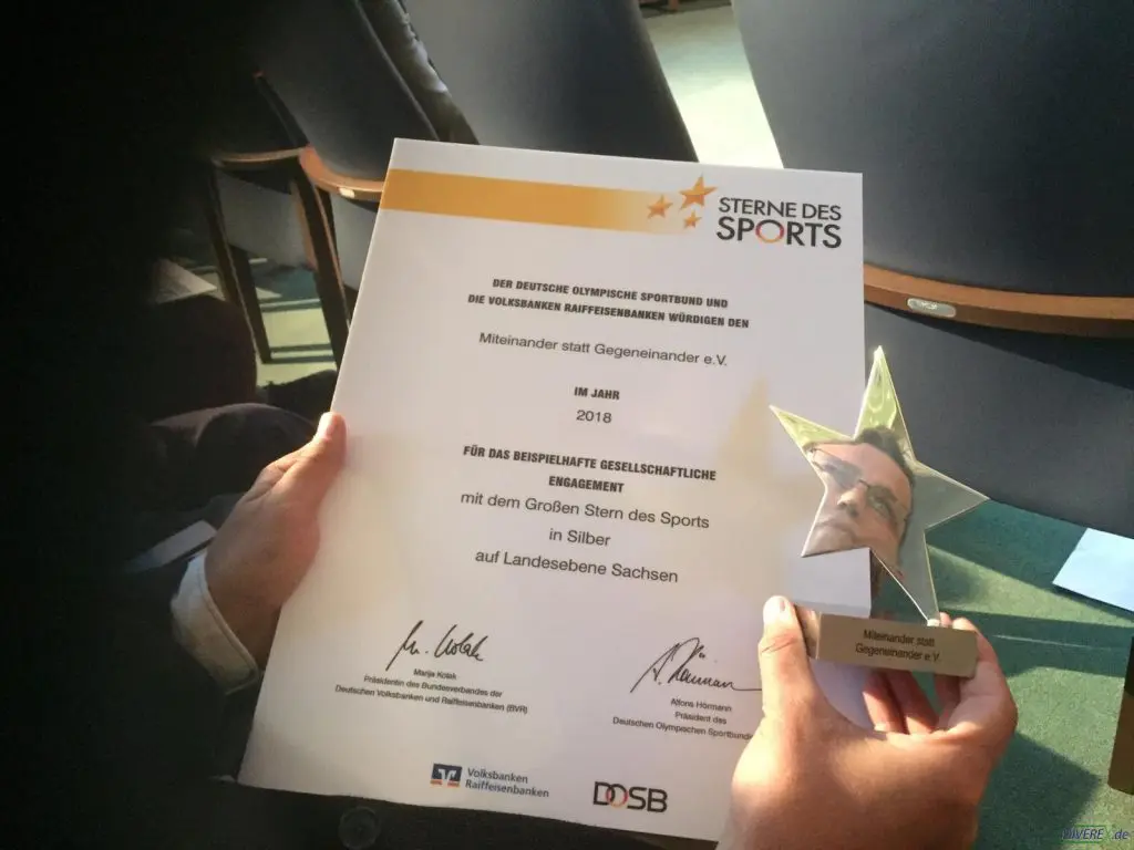 Miteinander statt Gegeneinander gewinnt 2018 den Stern des Sports in Sachsen